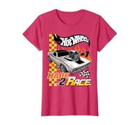 Hot Wheels - Rodger Dodger Made 2 Race Maglietta, Donna, Rosso mélange, L