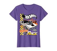 Hot Wheels - Rodger Dodger Made 2 Race Maglietta, Donna, Viola mélange, XS