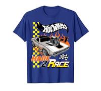 Hot Wheels - Rodger Dodger Made 2 Race Maglietta, Uomo, Blu Reale, L