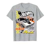 Hot Wheels - Rodger Dodger Made 2 Race Maglietta, Uomo, Grigio Melange, 3XL