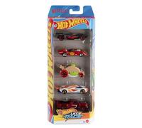 Hot Wheels - Set 5 macchinine die-cast, auto in scala 1:64 dei modelli apparsi nella serie Netflix animata "Let's Race!" , giocattolo per bambini, 3+ anni, JDR20