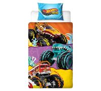 Hot Wheels Set Copripiumino Singolo Cars 135cm x 200cm + Federa