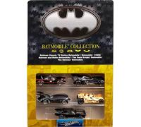 Hot Wheels - Set da 5 macchinine die-cast in scala 1:64, veicoli 85° anniversario di Batman con 5 diverse repliche della Batmobile, confezione commemorativa, giocattolo per bambini, 3+ anni, JBG93