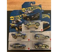 Hot Wheels Set di 5 veicoli con perle e cromati per il 58° anniversario, blu e oro, collezione 2026, set da 5, NO Chase