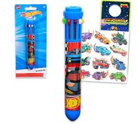 Hot Wheels Set di penne - Set regalo di 10 penne a sfera a forma di auto da corsa per bambini e tatuaggi, altro ancora | Hot Wheels Stationery for Kids