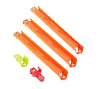 Hot Wheels Set di binari a rullo, set Track Builder, 30 cm, nastro piatto facile da collegare: 2 pezzi fusi e 1 flessibile da 30 cm e 2 adattatori JDW41