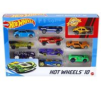 Hot Wheels - Set Macchinine da 10 Veicoli in Scala 1:64, con Decorazioni Mozzafiato, da Collezionare, Single, 54886
