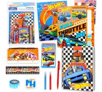 Hot Wheels Set per il ritorno a scuola per bambini, confezione da 11 pezzi con cartelle, quaderni, matite, adesivi e altro ancora | Hot Wheels School Supplies