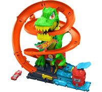 Hot Wheels Set Pista Città T-Rex Blaze Battaglia Giochi E 1:64 Scala Veh