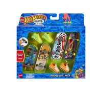 Hot Wheels Skate - Multi-Pack Assortimento Tony Hawk, set con 4 fingerboard assemblate e 2 paia di scarpine da skateboard rimovibili, giocattolo per bambini, 5+ anni, HNG72