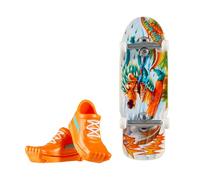 Hot Wheels, Skate, Skateboard Spiked Fury™ con Tennis Blu e Giallo, Giocattoli per Bambini, Età 5 Anni in Avanti, Giocattolo, Mattel