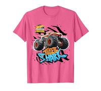 Hot Wheels - Squalo Tigre, Arancione Maglietta, Uomo, Rosa mélange, M