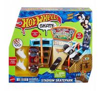 Hot Wheels Skate - Skatepark Stadio, Set Progettato con Tony Hawk, Stadio con Rampe, Fingerboard e 1 Paio di Scarpine Rimovibili, Box per riporre i Fingerboard, Giocattolo per Bambini, 5+ Anni, HPG34