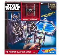 Hot Wheels Star Wars, playset con Navicella Spaziale da Battaglia Tie
