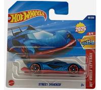 Hot Wheels - Street Shrieker - HW Let's Race 3/5 - JBC08 - Short Card - Auto da corsa futuristica blu/rossa in scala 1:64 - Mattel 2025