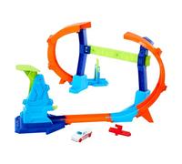 Hot Wheels Stunt Tracks Loop Acrobatico | Pista e modello in scala 1:64 con loop, sistema Speed Snap Track e adattatori, si ripone in modo compatto, JFH36