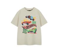 Hot Wheels T-Shirt con Grafica Beige per Ragazzi Wheels | T-Shirt a Maniche Corte per Bambini Beast Mode | Merce Ufficiale Top con Stampa di Auto da Corsa per Ragazzi