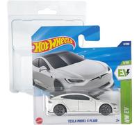 Hot Wheels Tesla Model S Plaid HW EV 1/10 (9/250) HYX58 Short Card 2025 + Protector Short Card