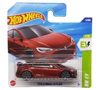 Hot Wheels Tesla Model S Plaid HW EV 1/10 (9/250) HYW86 Rosso 2025 + Protector Short Card Frikimonkey