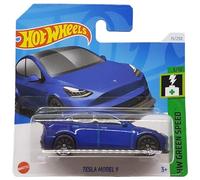 Hot Wheels - Tesla Model Y - HW Green Speed 3/10 - HTB80 - Short Card - Blu scuro - Mattel 2024