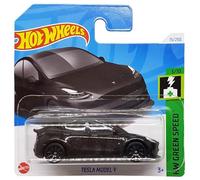 Hot Wheels - Tesla Model Y - HW Green Speed 3/10 - HTC93 - Short Card - Nero metallizzato - Mattel 2024-1:64