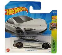 Hot Wheels - Tesla Roadster - HW Exotics 1/10 - HCV04 - Short Card - Track Stars - Argento metallizzato - Mattel 2022