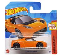 Hot Wheels - Tesla Roadster - Then and Now 6/10 - HKJ44 - Short Card - Cabriolet - arancione - Mattel 2023