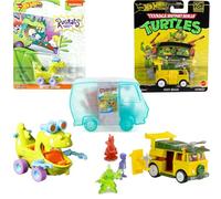 Hot Wheels Toons TMNT Party Van Nick Rugrats Reptar Wagon Premium + Scooby Doo Mini Figs Cartoon Pack