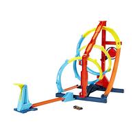 Hot Wheels Track Builder Unlimited Vortice Estremo, Playset Sfida Innovativa con Pista a Elica, 2 Modi per Colpire il Bersaglio, Include 1 Macchinina , Giocattolo per Bambini 6+ Anni
