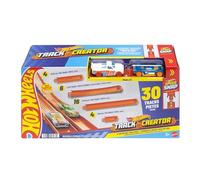 Hot Wheels - Track Creator Pista Deluxe, Set con 2 macchinine in Scala 1:64 Incluse e 7 Metri di Pezzi Speed Snap Track e connettori con Diverse Lunghezze, Giocattolo per Bambini, 3+ Anni, JDW42