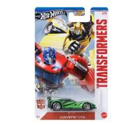 Hot Wheels Transformers Corvette C7.R - Modellino pressofuso in scala 1:64, colore: Verde