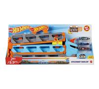 Hot Wheels trasportatore da corsa 2 in 1 con pista da 1,8 m e spazio per 20 macchinine