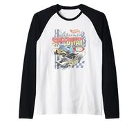 Hot Wheels Vintage California Speedway degli Anni '90 Fatto per Correre Maglia con Maniche Raglan