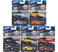Hot Wheels Vintage Racing Club 2024 - Confezione da 5 veicoli pressofusi completi (HRT81-956B) | Corvette 1962, Mustang Boss 302 del 1969, Toyota 2000GT e altro | Edizione da collezione - Età 3+
