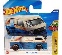 Hot Wheels VW T3 Custom JBB21 Peak Pursuit 3/10 Short Card Volkswagen Bus bianco blu rosso VW licenza Mattel 2025 1:64