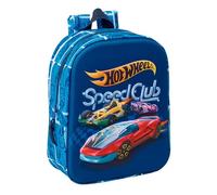 HOT WHEELS - Zaino per asilo 3D, facile da pulire, ideale per bambini di diverse età, comodo e versatile, qualità e resistenza, 22 x 10 x 27 cm