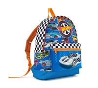 Hot Wheels Zaino per bambini | Zaino da scuola resistente con spallacci regolabili | Design impermeabile | Grande scomparto principale e tasca a marsupio | 3-10 anni
