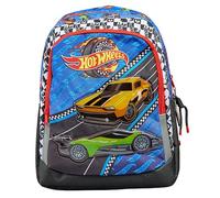 Hot Wheels Zaino per Bambini | Zaino Scolastico Blu per Bambini | Zaino per Asilo e Scuola dell'Infanzia | Zaino da Viaggio Leggero con Porta Bottiglia