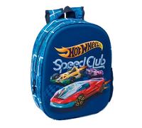 HOT WHEELS - Zaino scolastico, con design 3D, ideale per bambini di diverse età, comodo e versatile, qualità e resistenza, 27 x 10 x 33 cm