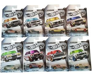 HOT WHEELS ZAMAC 50TH ANNIVERSARY FLAMES SET 8 MODELLINI SCALA 1/64 DIE-CAST