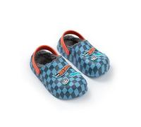 Hot Wheels Zoccoli a Scacchi Blu | Pantofole morbide e Foderate in Peluche | Calzature per Interni ed Esterni | Design Facile da Indossare | Scarpe Eleganti per Il Gioco e l'avventura