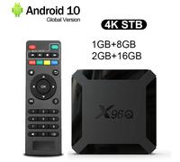 Hot X96Q Android 10.0 Fast Smart TV BOX 2 GB 16 GB Allwinner H313 Quad Core 4K VS X96 Mini Set top box spedizione veloce 2G 16G TV Box