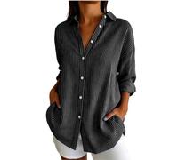 HOT1950s Camicie da donna UK a maniche lunghe a righe leggere morbide camicie da donna con colletto vestibilità regolare camicette sciolte casual primavera signore camicette top per ufficio aziendale