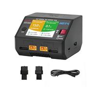 HOTA D6 Pro Dual Channel Smart Charger AC200W/DC650W (15A x2) - per 1-6S LiPo/LiHV/NiMH/Pb batteria, con LCD a colori, pannello di ricarica wireless e USB 5V - Compatibile con RC auto, barca, FPV