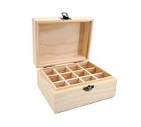 Hotaden 12 Griglie Aromaterapia Olio Essenziale di Legno Eccellente 5-15ml Decorativi Pine Wood Scatole del Sacchetto dell'organizzatore di immagazzinaggio