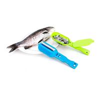 Hotaden Scala di Pesci Raschietto Fish Kitchen dell'Acciaio Inossidabile degli Accessori di plastica della Scala di Pesci Piallatura Kitchen Seafood Strumento Pesce Pinzetta Colore Casuale