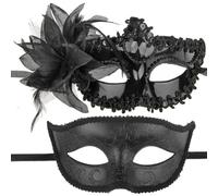 Hotainoys 2 pezzi maschera per travestimento per coppie, maschere per travestimento per coppie alla moda per maschera da ballo per feste in costume di carnevale di Halloween per
