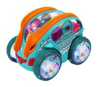 Hotainoys Auto acrobatica per bambini Macchinina giocattolo con salto mortale ruotabile a 360° con luce e musica, alimentata a batteria, giocattoli in ABS liscio per bambini, giocattoli per