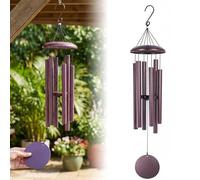 Hotainoys Campanelli Eolici in Metallo, Campanelli Eolici Sospesi da 37 Pollici Commemorativi in Alluminio per Esterni per Portico, Giardino e Patio, Memoriale Rosso