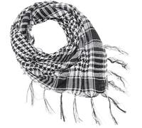 Hotainoys Sciarpa Araba da Uomo, Sciarpa Kefiah Musulmana in Poliestere con Motivo Scozzese da 37, 4x37, 4 Pollici, Copricapo Arabo Musulmano Saudita Dubai per Uomo Donna Kefiah Bianca